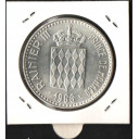 MONACO 10 Franchi 1966 Carlo III Argento Bella conservazione KM#146